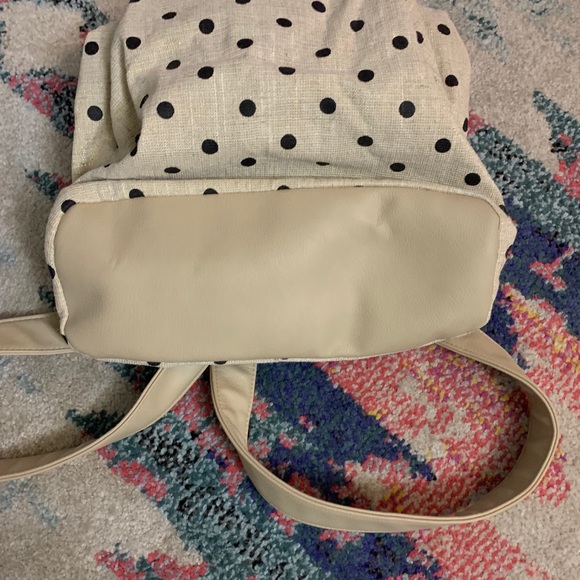 Betsy Johnson Polka Dot Pear Drawstring Backpack - Picture 5 of 5